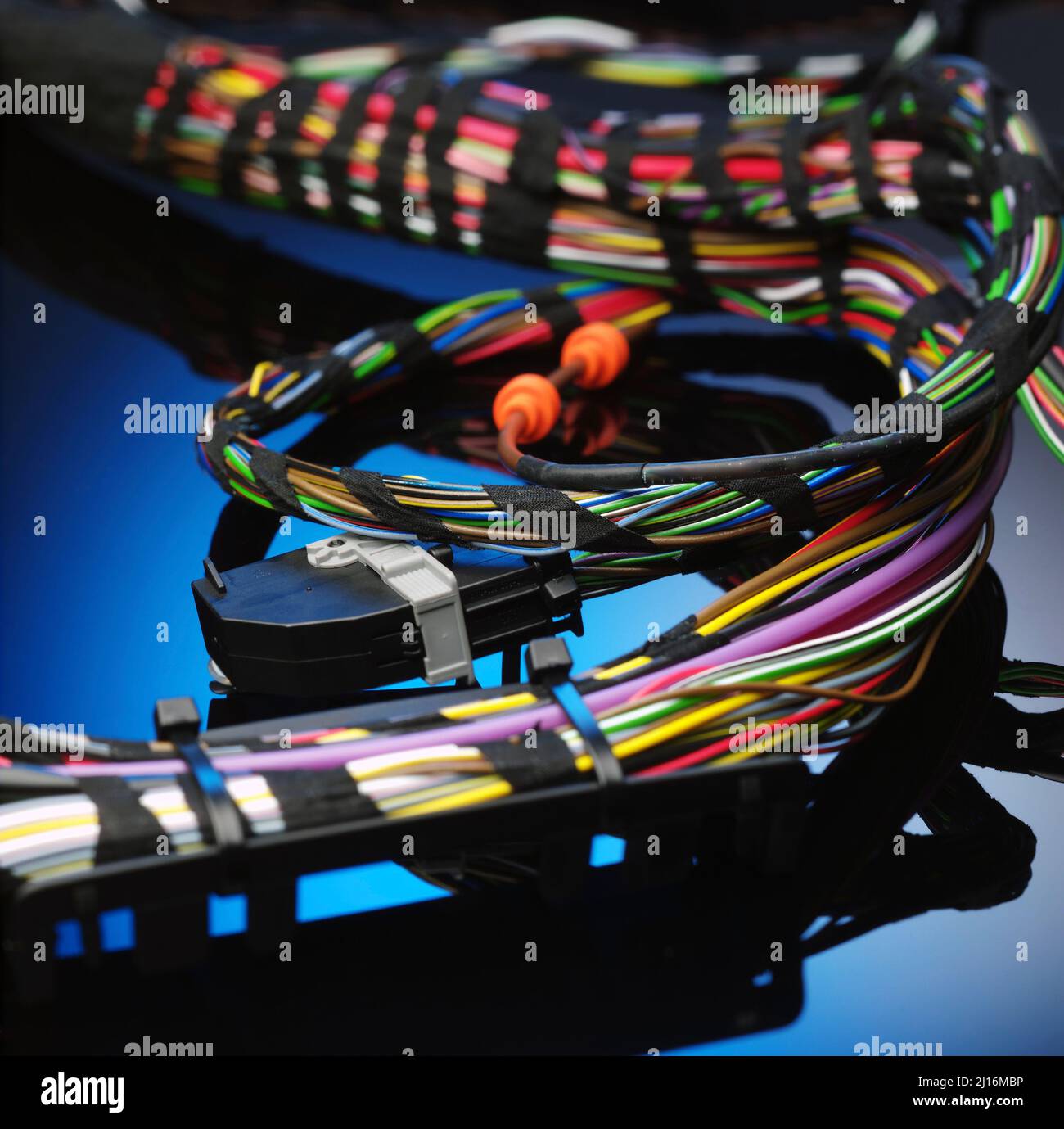 faisceau de câblage complexe pour l'industrie automobile Banque D'Images