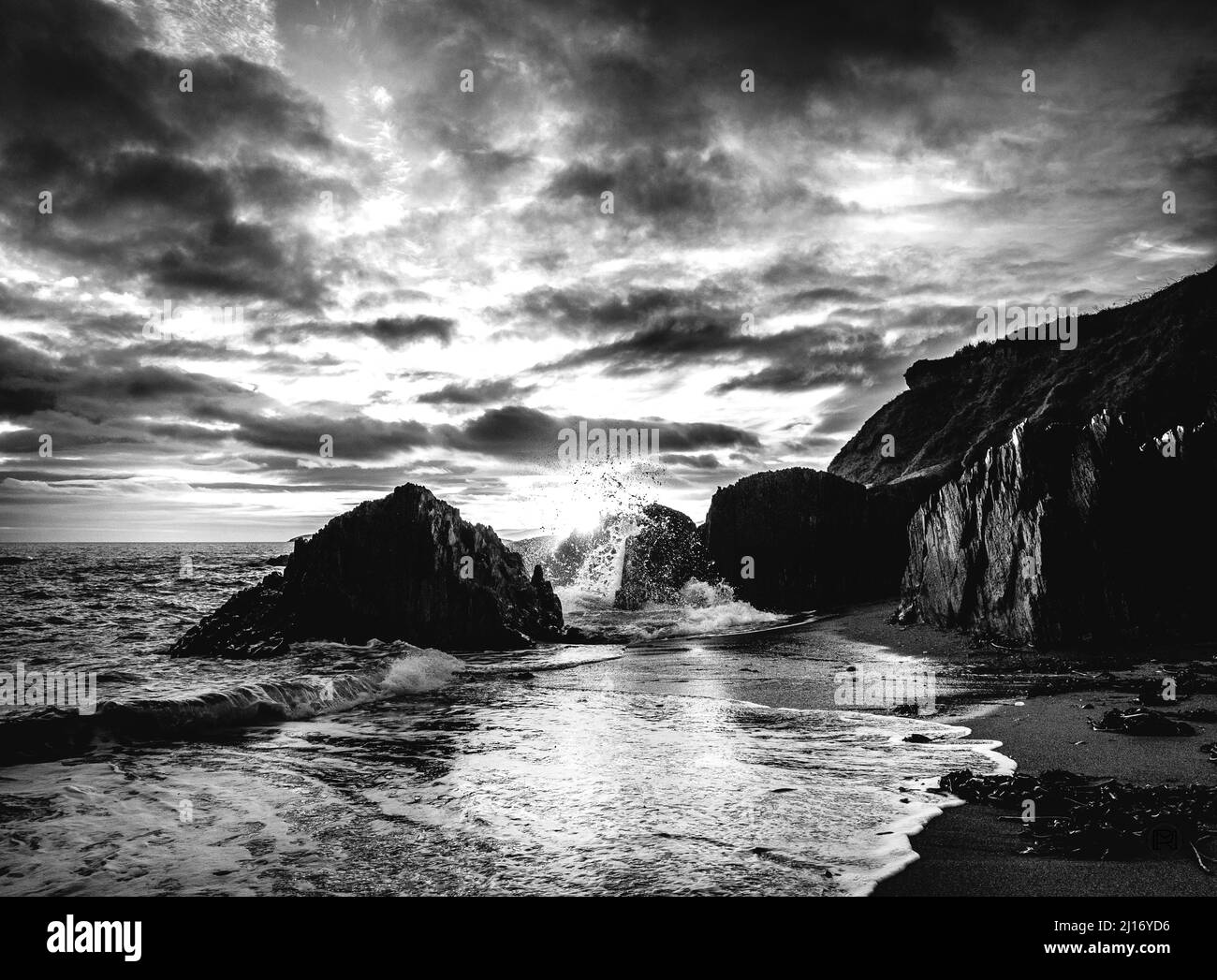 Coucher de soleil sur le Rocher Banque D'Images