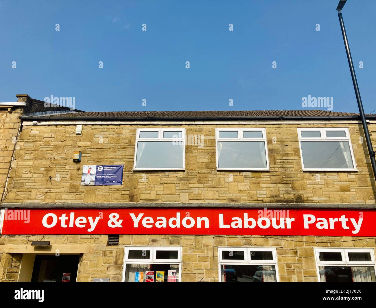 Otley et Yeadon Labor Party, une branche locale du Parti travailliste, une organisation politique au Royaume-Uni. Banque D'Images
