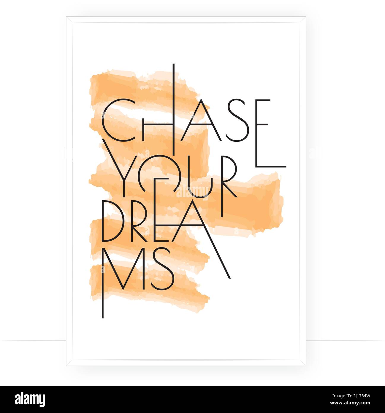 Chase tes rêves, vecteur. Motivation inspiration citations positives, affirmation. Affiche typographique minimaliste. Texte, lettrage. W Illustration de Vecteur