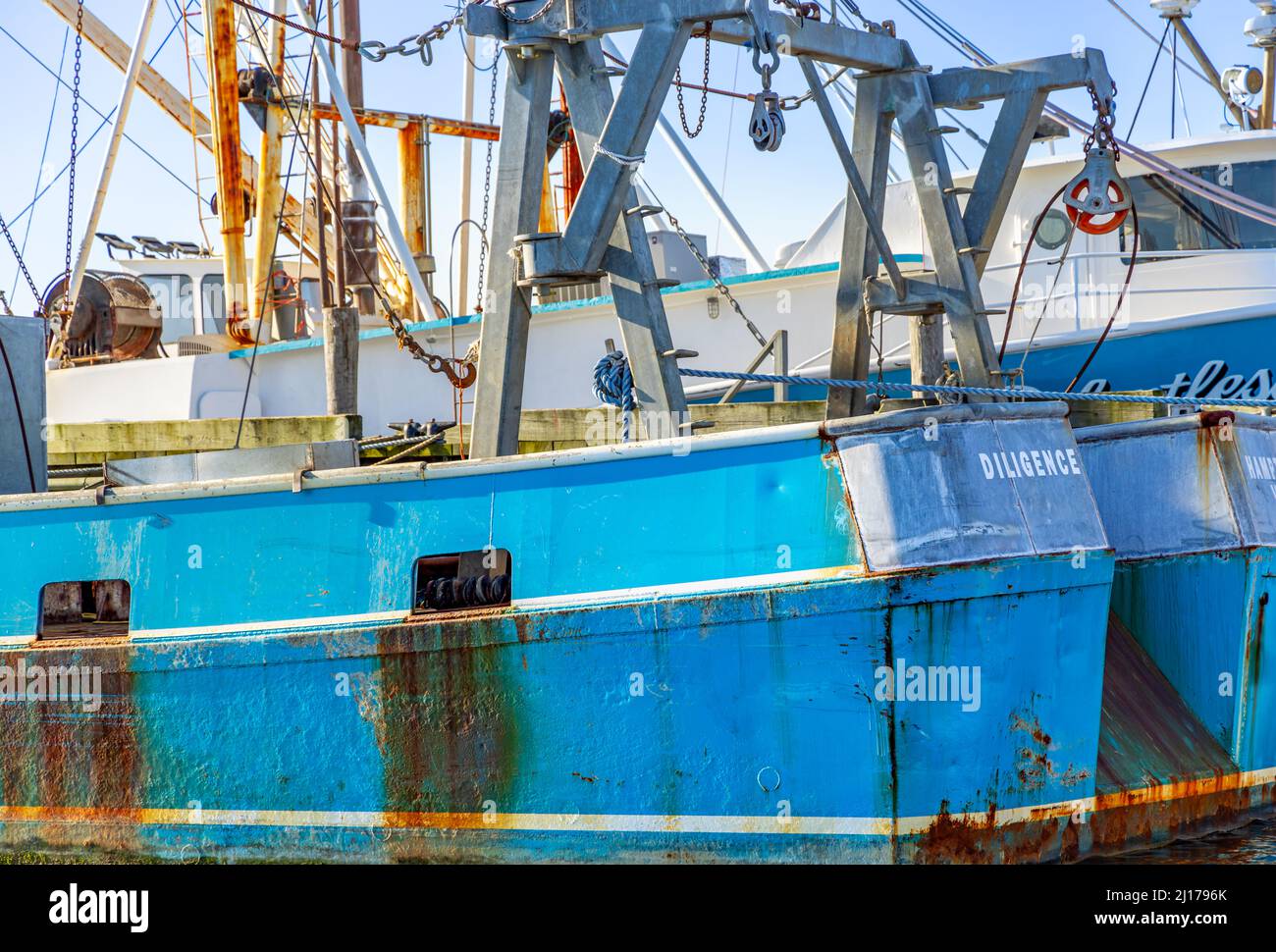 détail d'un vieux bateau de pêche Banque D'Images