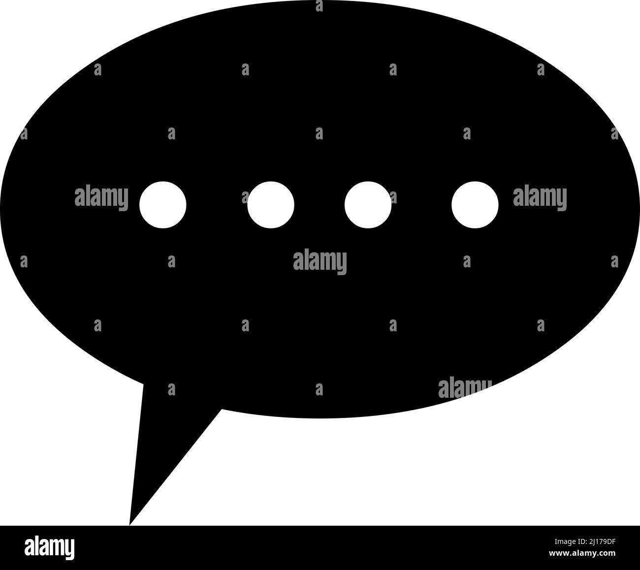 Illustration d'une bulle de dialogue en noir vectoriel Illustration de Vecteur