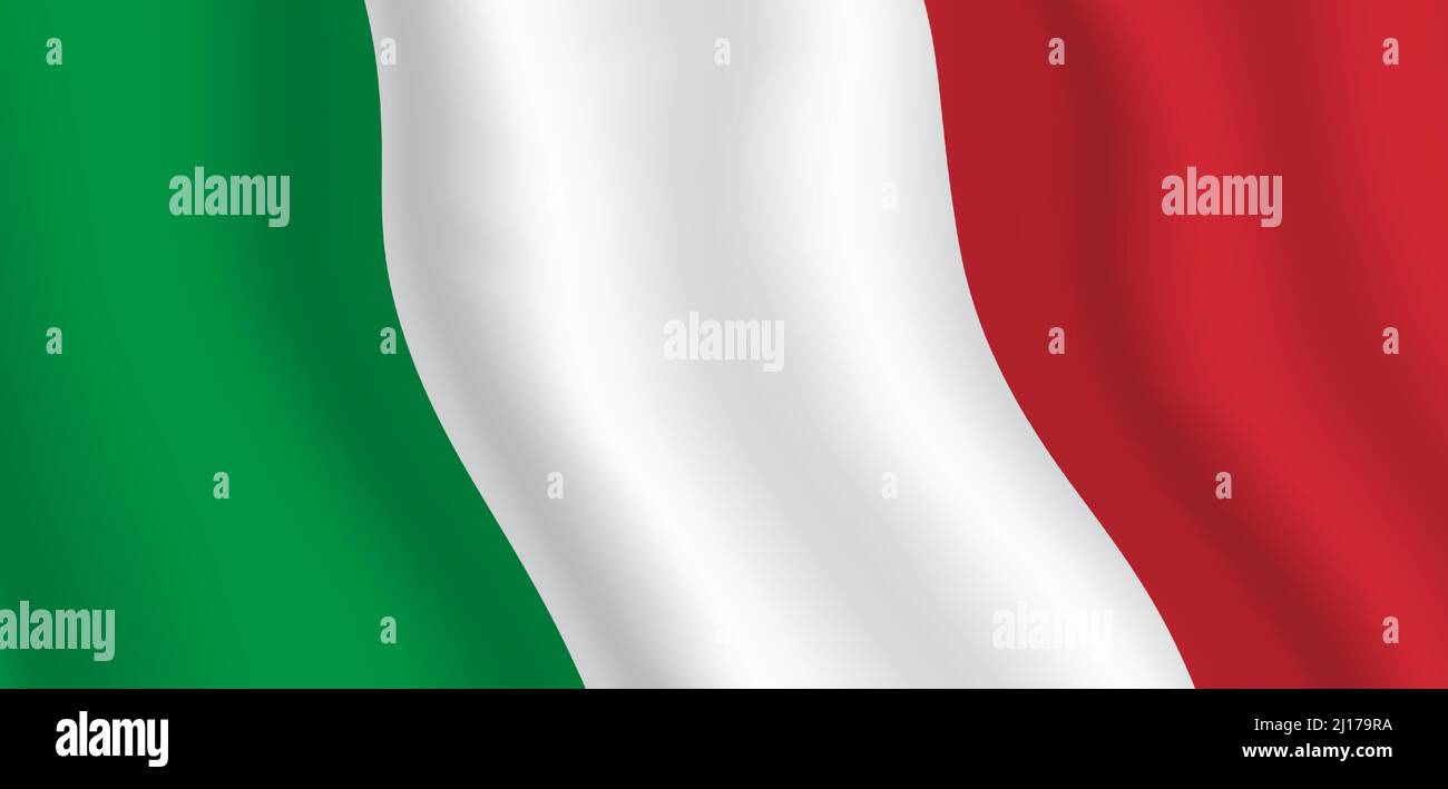 Italie drapeau fond horizontal. Bannière vecteur drapeau italien avec espace de copie. Illustration de Vecteur