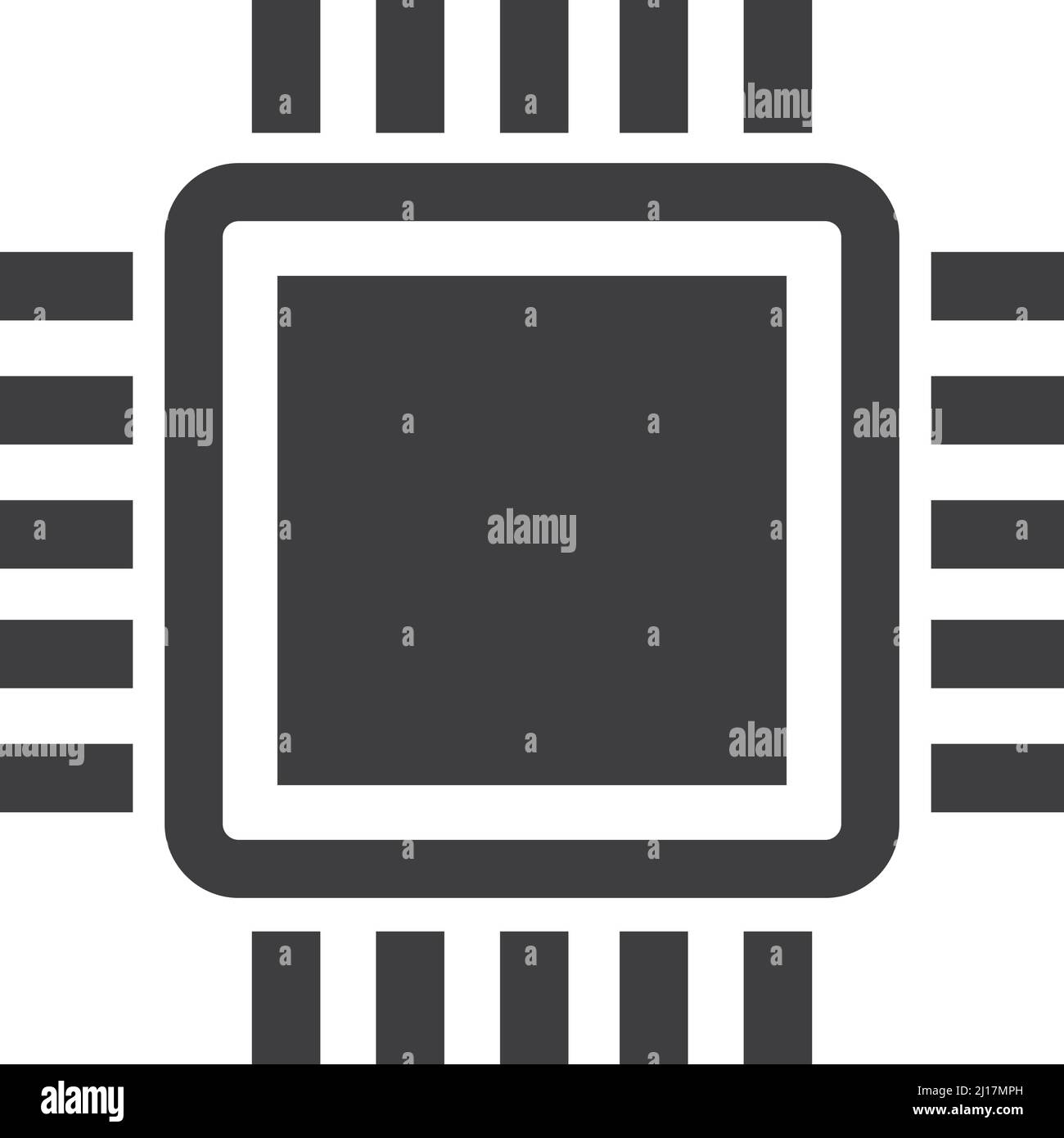 Icône du processeur. Symbole CPU. Panneau de puce d'ordinateur Illustration de Vecteur