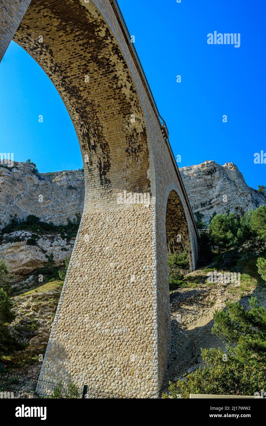 CALANQUE DE LA VESSE, MARSEILLE, BDR FRANCE 13 Banque D'Images