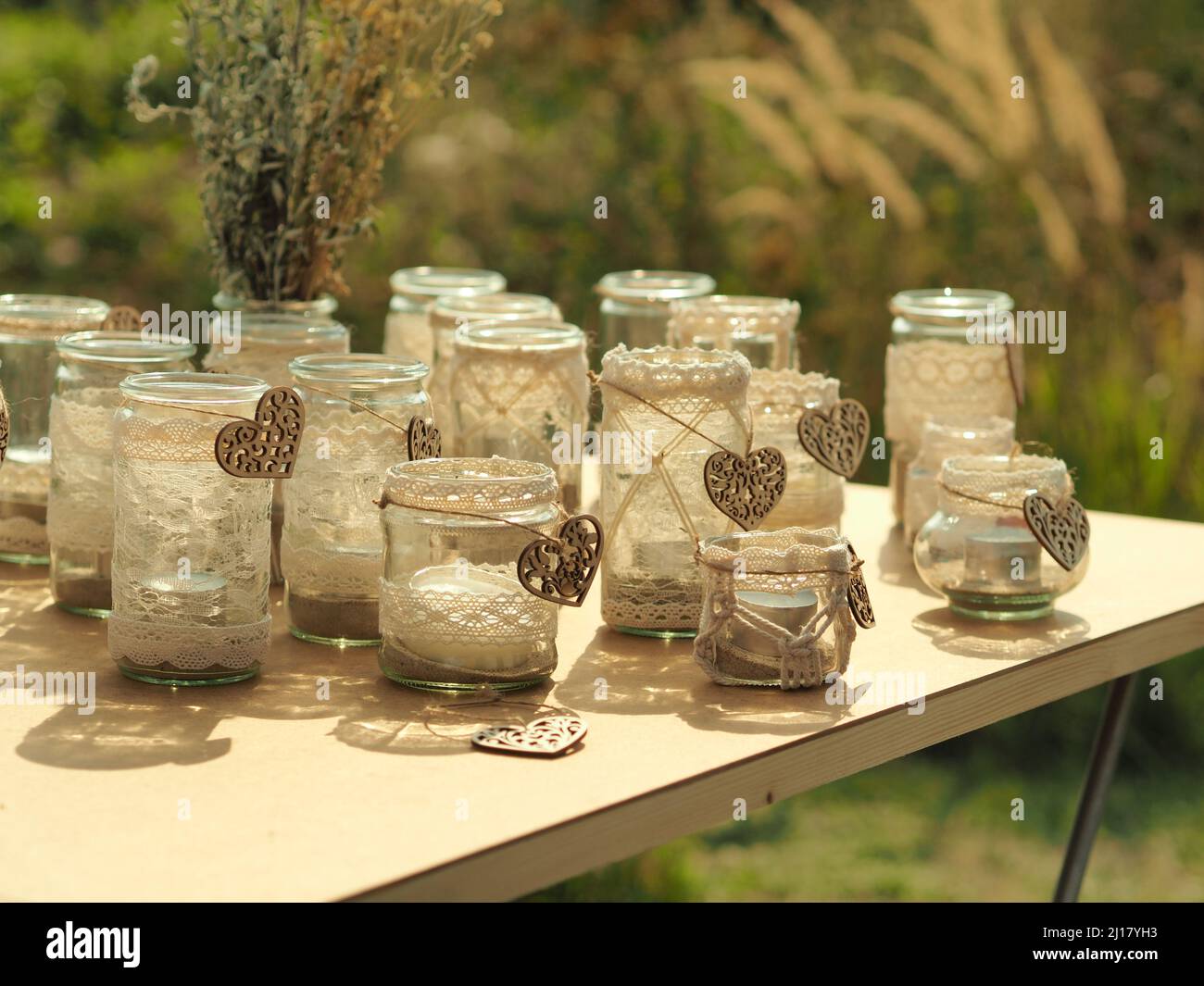 Produits faits maison sur un marché local Banque D'Images