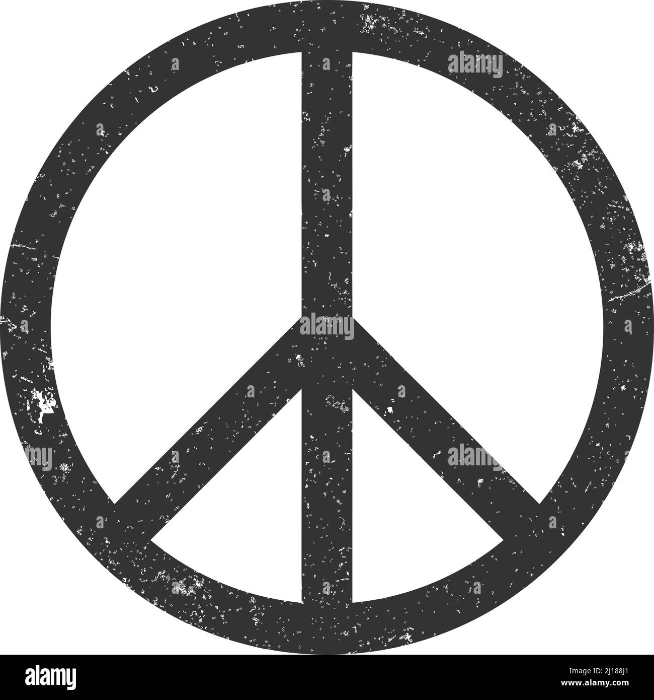 signe de paix grundy rayé ou symbole de paix isolé sur fond blanc, illustration vectorielle Illustration de Vecteur
