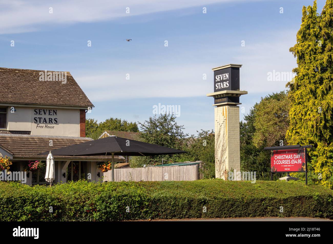 EXETER, DEVON, Royaume-Uni - 21 SEPTEMBRE 2021 chantez pour le Seven Stars Hotel and pub, Alphington Road Banque D'Images