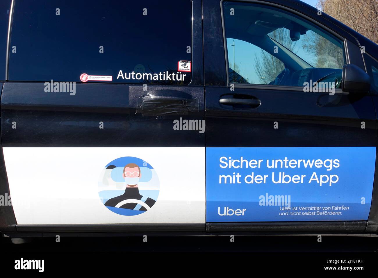 Uber car à Berlin, en Allemagne Banque D'Images