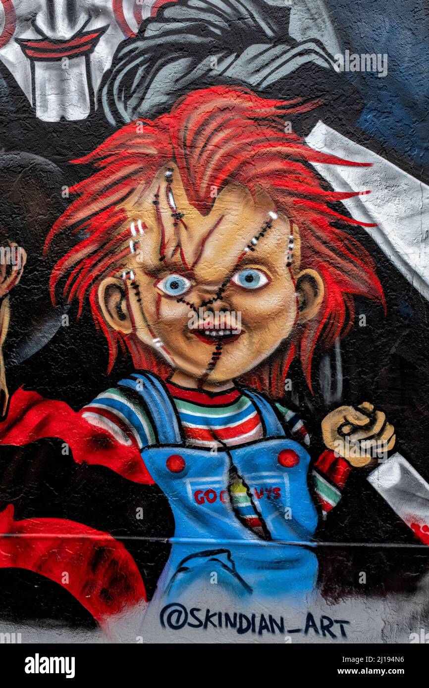 Art mural extérieur à Nob Hill, Albuquerque, Nouveau-Mexique (@skindian art) Banque D'Images