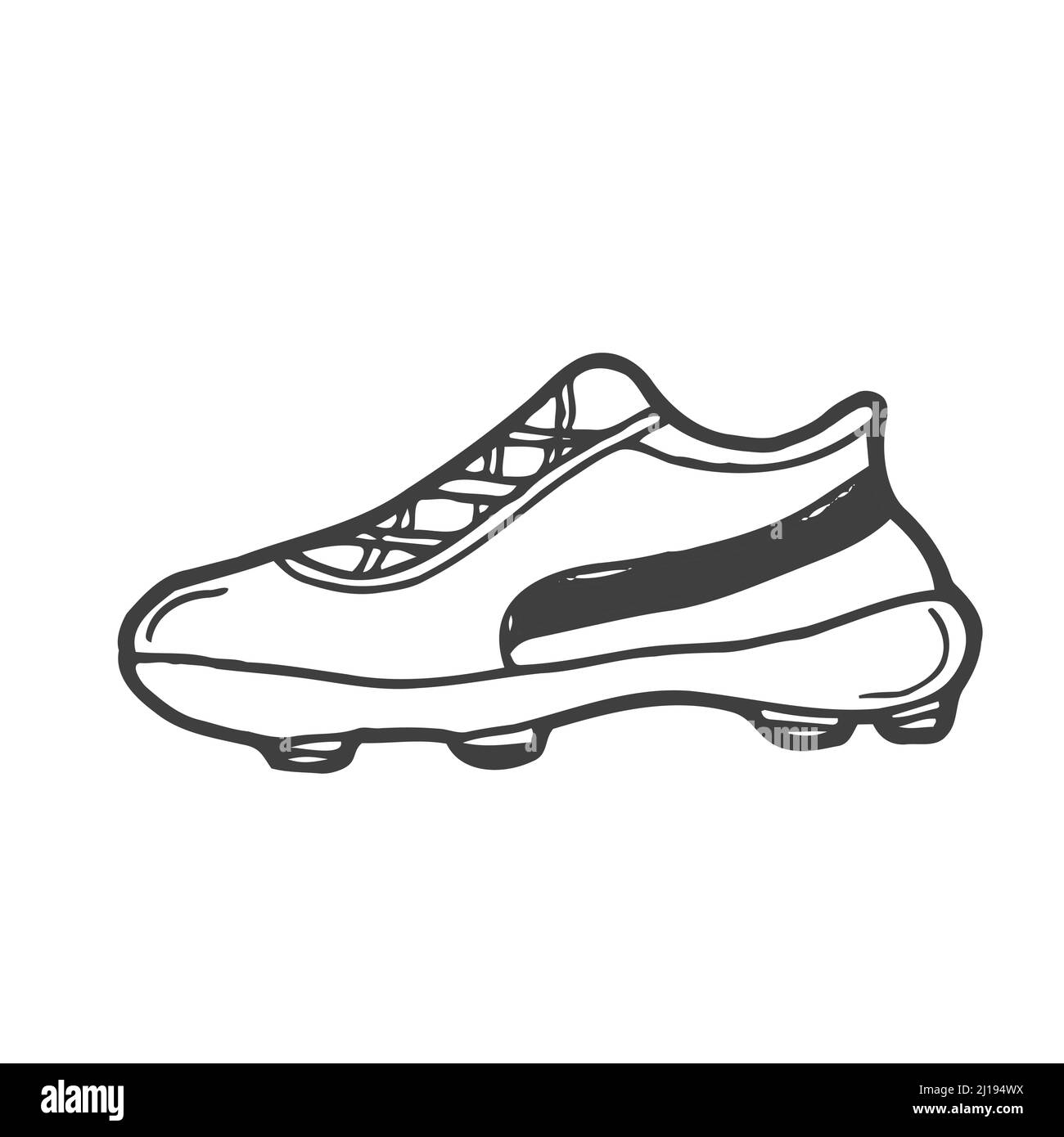 Chaussures de sport Outline en forme de vecteur. Usure des pieds Illustration de Vecteur