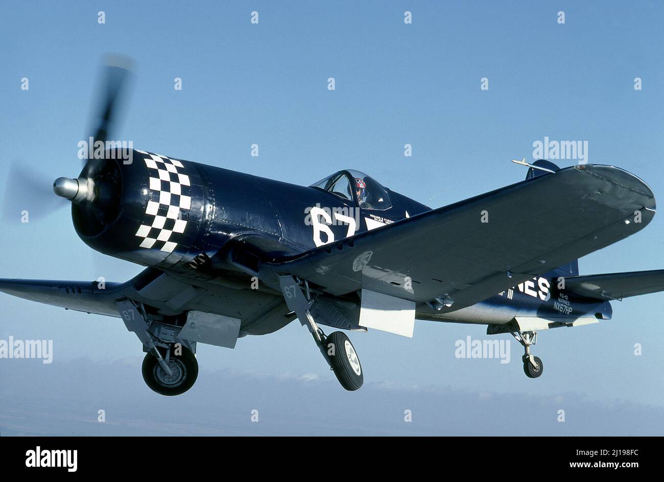 Les avions de chasse de la Seconde Guerre mondiale Vought, utilisés par les Marines et la Marine des États-Unis et de nombreux autres pays alliés. Banque D'Images