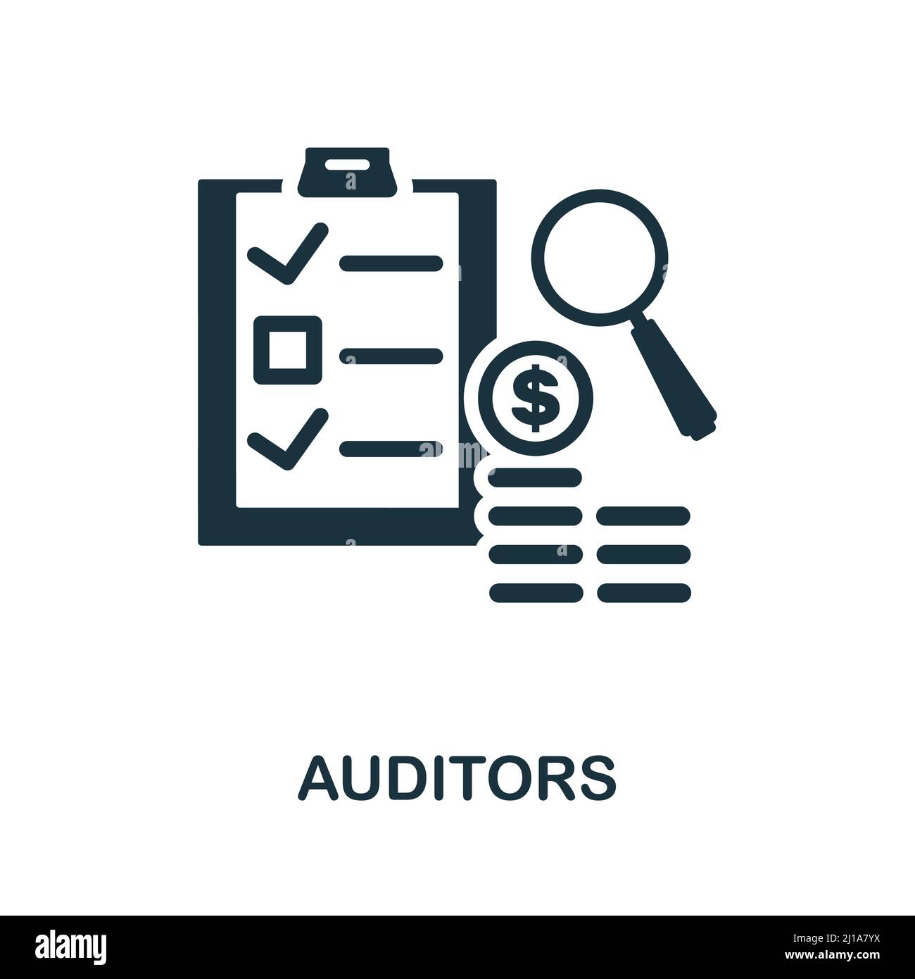 Icône à plat auditeurs. Panneau d'éléments de couleur de la collection ...