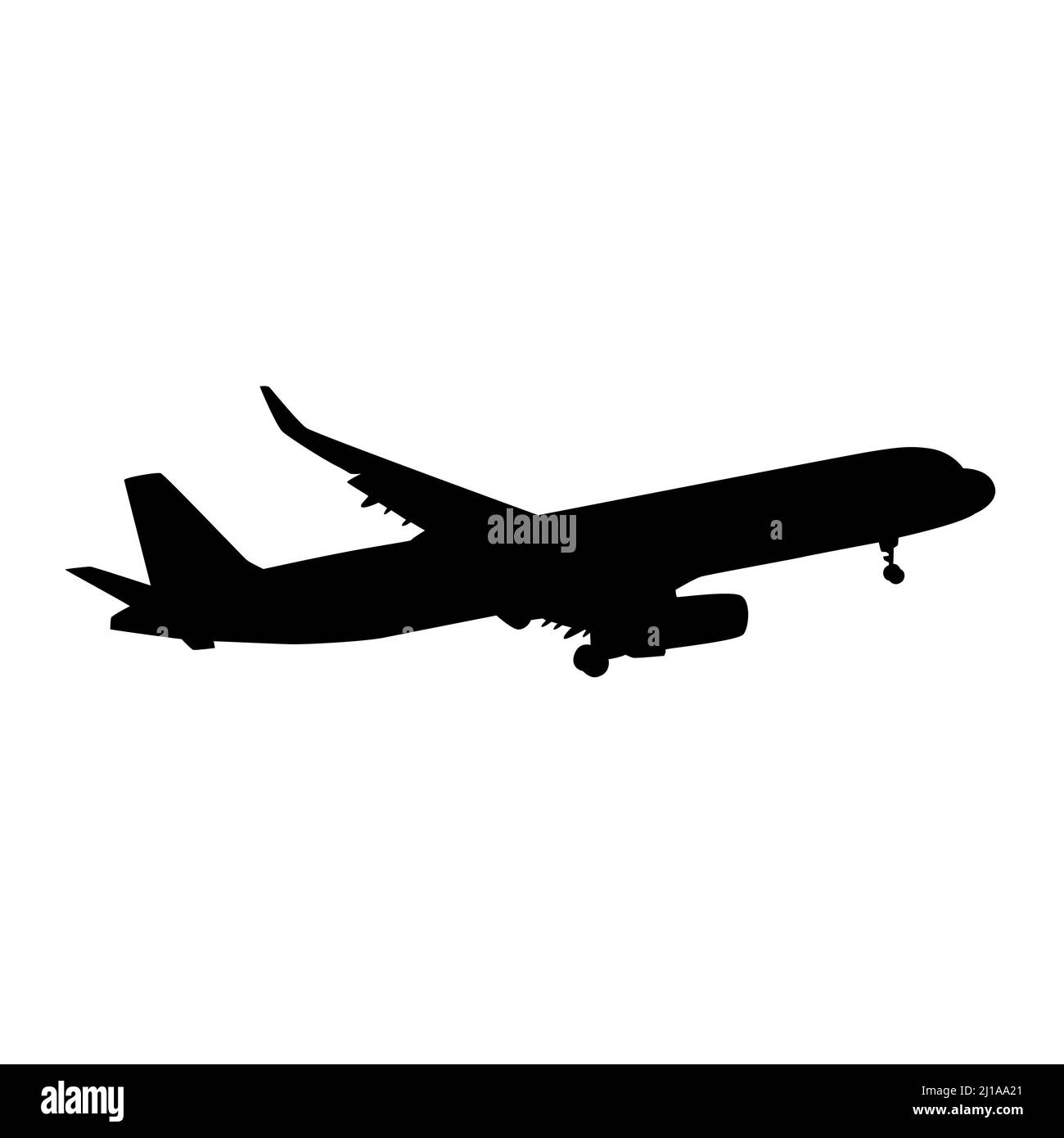 Retrait de l'illustration vectorielle isolée de silhouette d'avion Illustration de Vecteur