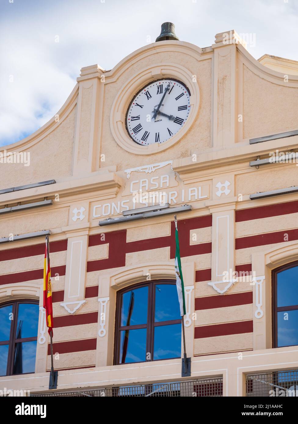 Vue détaillée de l'hôtel de ville ('Casa Consistorial') à Garrucha, Almería, Espagne Banque D'Images
