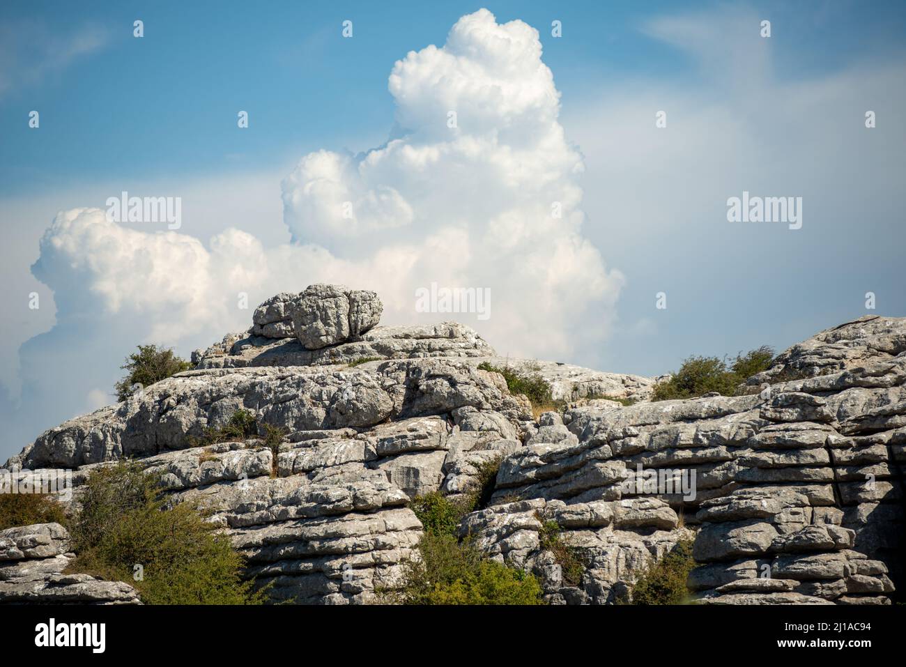 Vue panoramique sur les rochers contre le ciel Banque D'Images