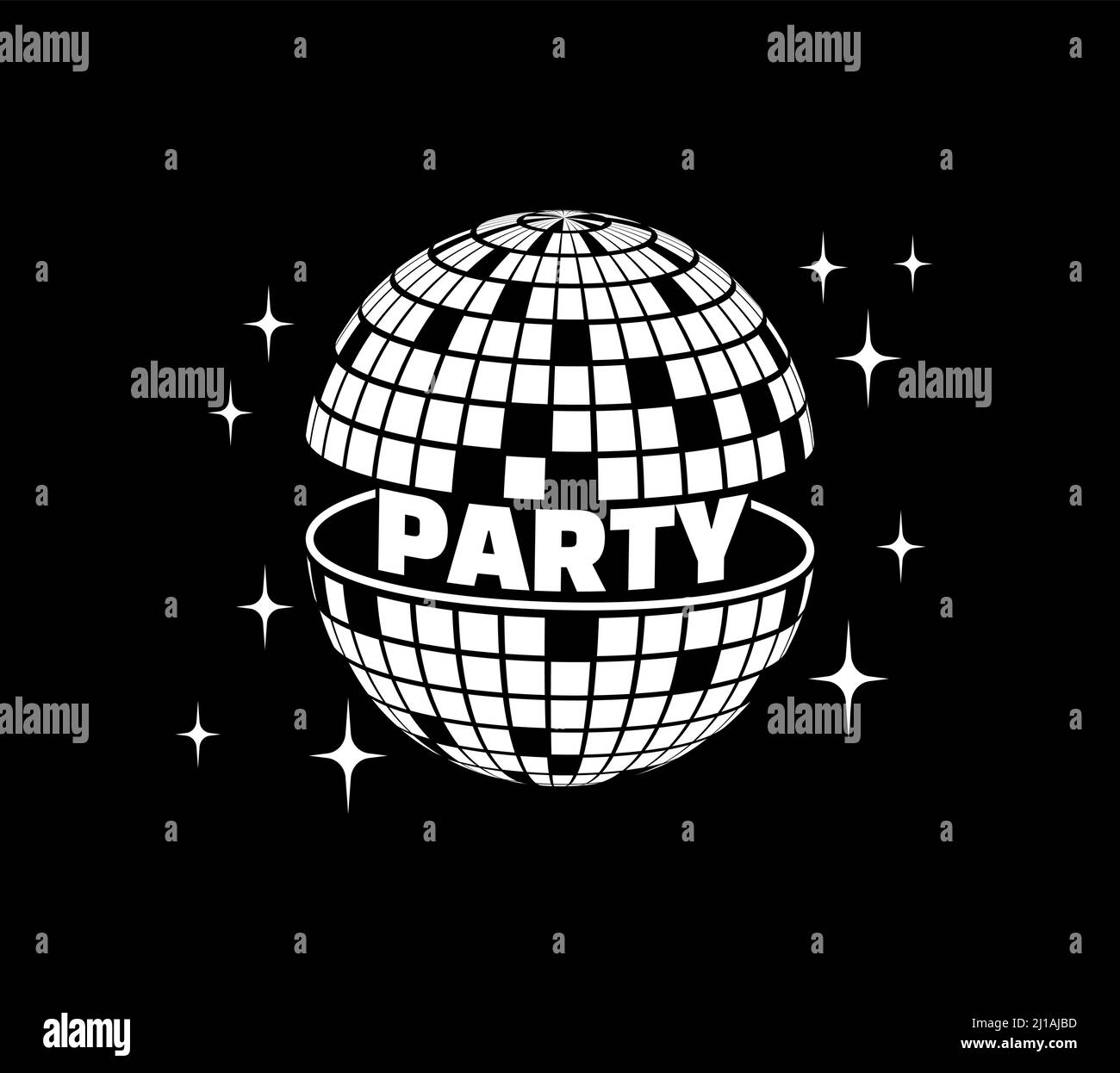 Bannière soirée disco. Affiche de musique rétro. DJ modèle Party. 80s Disco ball. DJ Party 70s. Boîte de nuit. Illustration de Vecteur Bannière soirée disco. Affiche de musique rétro. DJ modèle Party. 80s Disco ball. DJ Party 70s. Boîte de nuit. Illustration de Vecteur