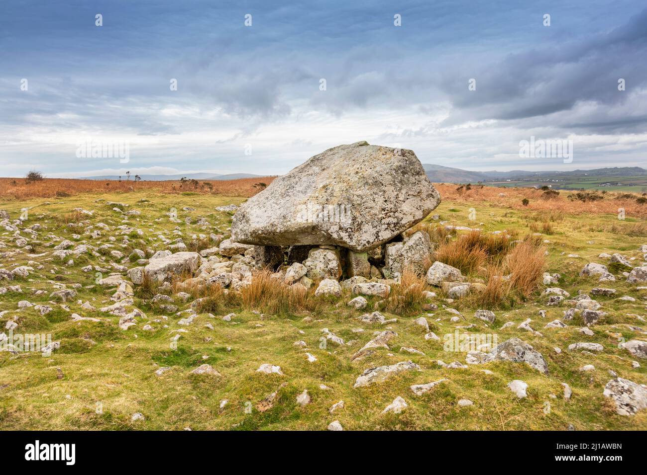 Arthur's Stone est un tombeau néolithique près de Reynolston sur la péninsule de Gower. De nombreuses légendes et contes y sont associés. Un en particulier s Banque D'Images
