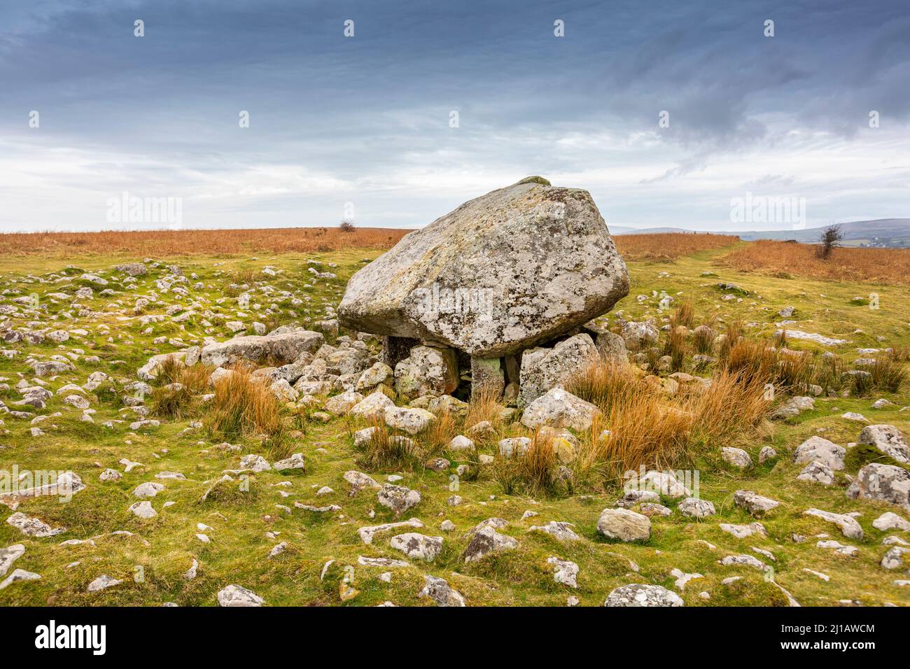 Arthur's Stone est un tombeau néolithique près de Reynolston sur la péninsule de Gower. De nombreuses légendes et contes y sont associés. Un en particulier s Banque D'Images