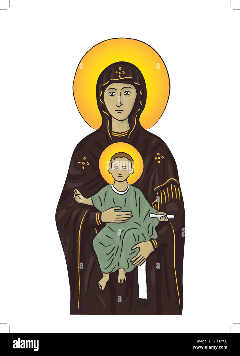 Marie et Jésus, illustration vectorielle Illustration de Vecteur