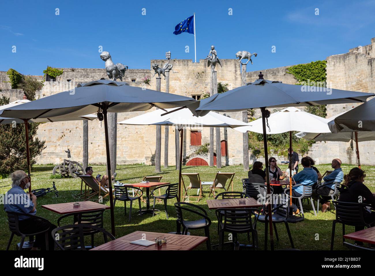 LE MANCEL, LE RESTAURANT DU CHÂTEAU, CAEN, CALVADOS, NORMANDIE, FRANCE Banque D'Images