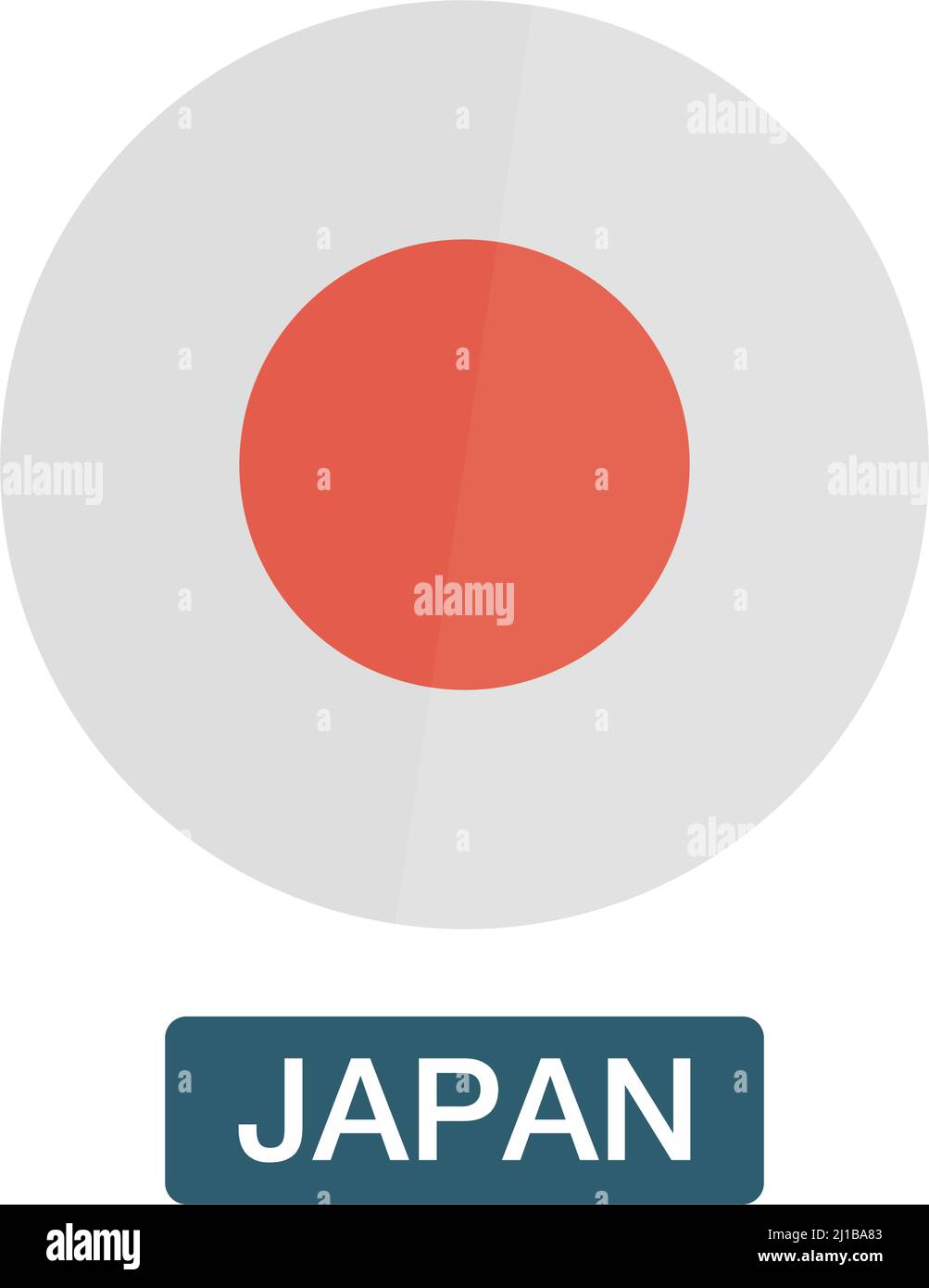 Icône de drapeau japonais moderne. Vecteur modifiable. Illustration de Vecteur