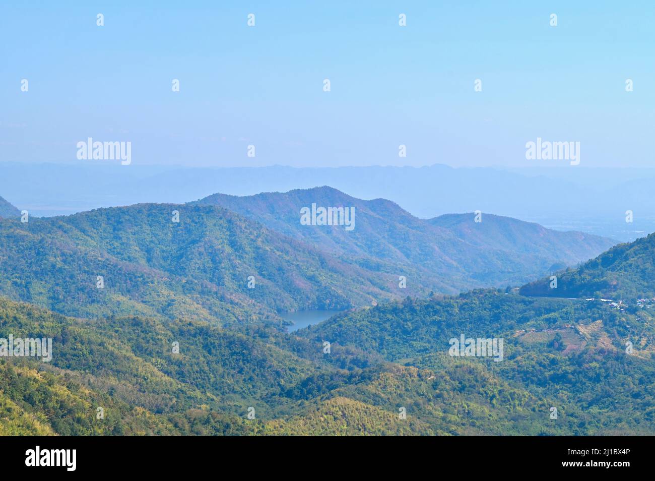 Magnifique paysage de montagne du parc national de Khao Kho Banque D'Images