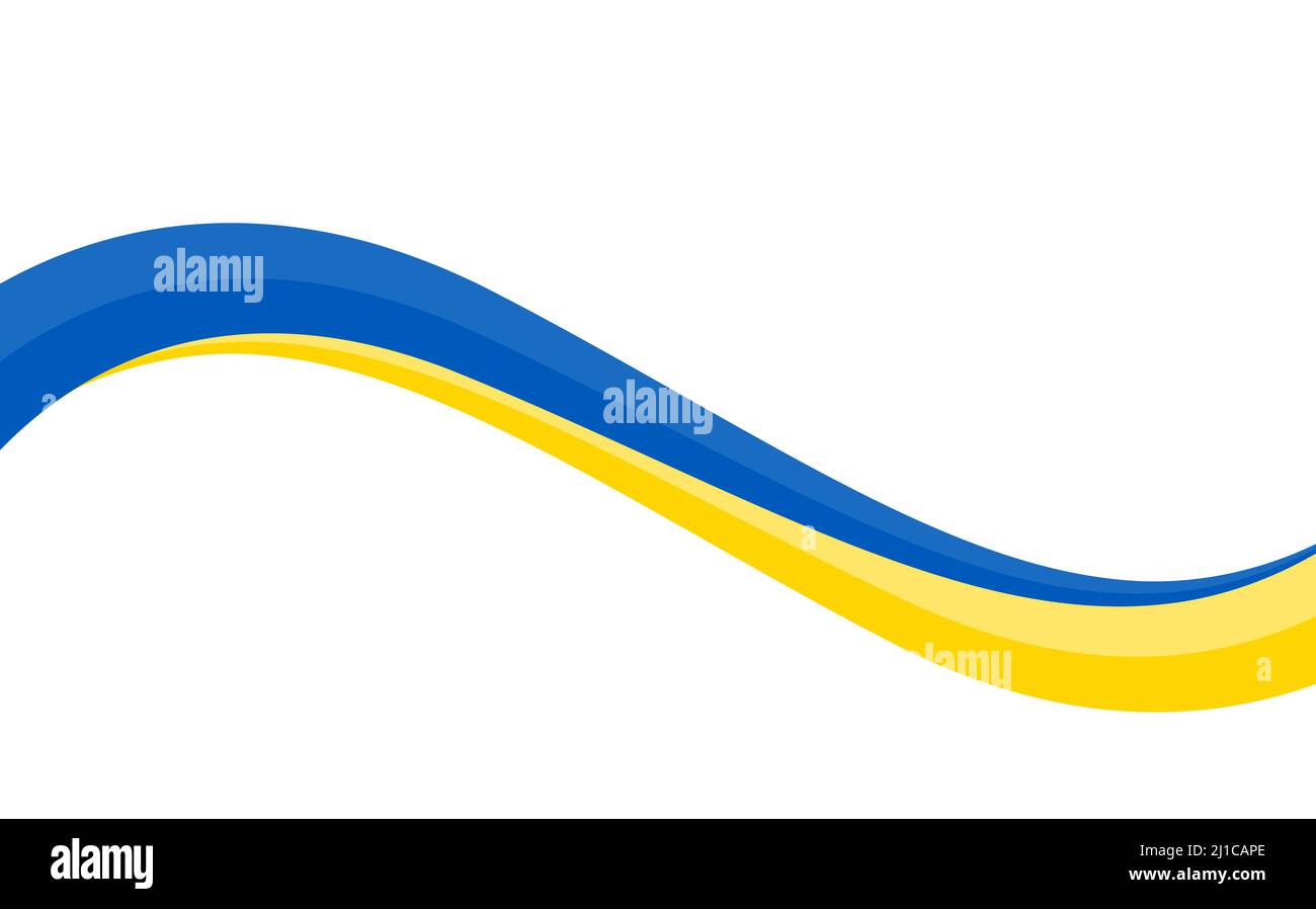 Motif ondulé avec drapeau national de l'Ukraine, cadre de la frontière drapeau rayé de l'Ukraine. Symbole, affiche bannière du drapeau ukrainien. Ruban enorant bleu jaune Illustration de Vecteur