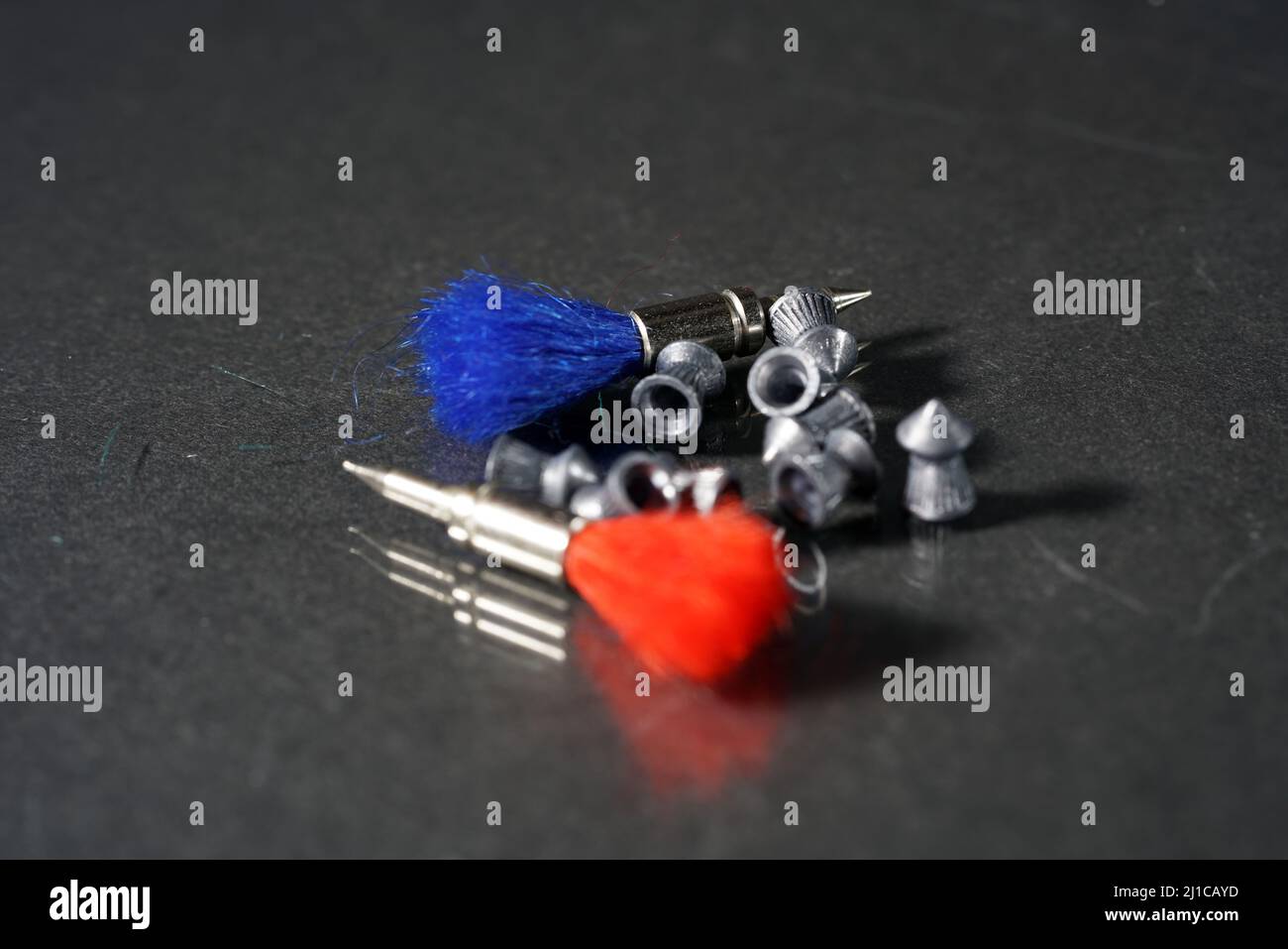 Un gros plan de la munition Air Pistol Banque D'Images