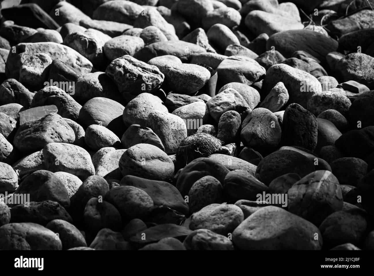 Sable de mer en noir et blanc Banque D'Images