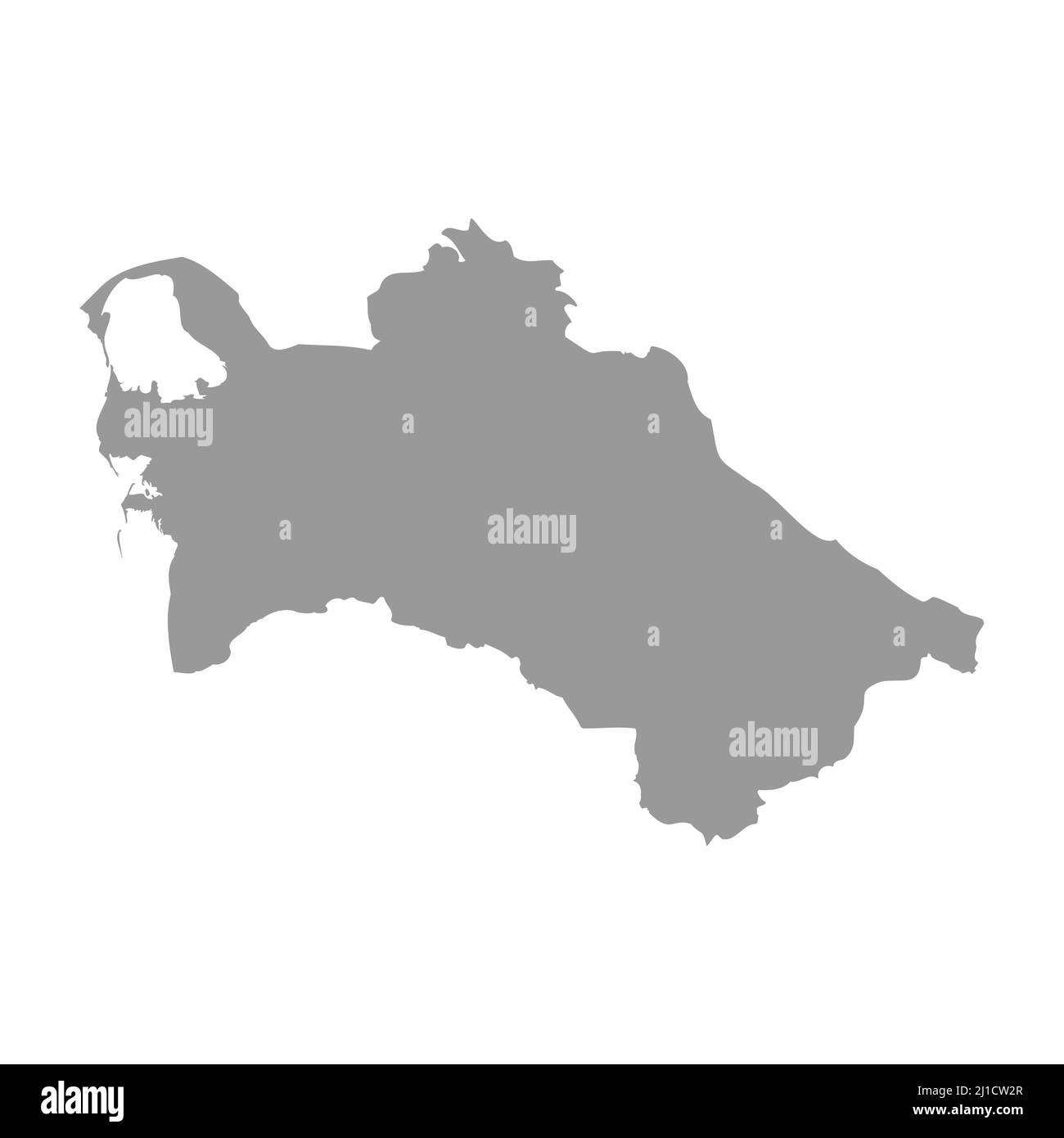 Silhouette de carte de pays du Turkménistan Illustration de Vecteur