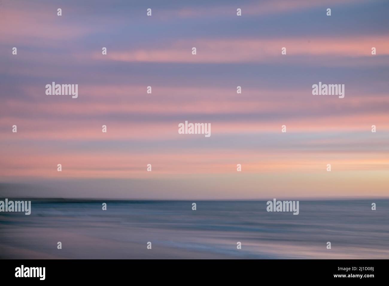 North Coogee Beach, flou intentionnel de l'appareil photo, paysage abstrait, coucher de soleil, paysage Banque D'Images