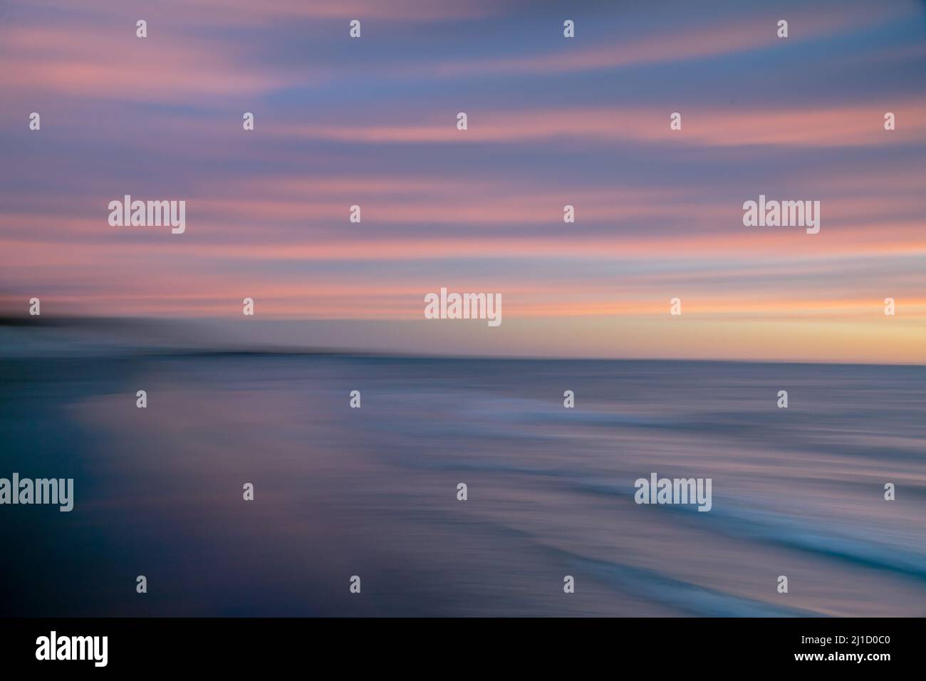 North Coogee Beach, flou intentionnel de l'appareil photo, paysage abstrait, coucher de soleil, paysage Banque D'Images