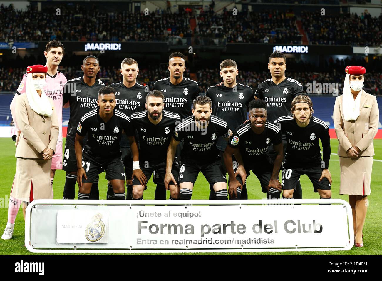 Madrid, Espagne. 20th mars 2022. Real Madrid Team group line-up (Real) football/Soccer : Espagnol 'la Liga Santander' match entre Real Madrid CF 0-4 FC Barcelone à l'Estadio Santiago Bernabeu à Madrid, Espagne . Crédit: Mutsu Kawamori/AFLO/Alay Live News Banque D'Images