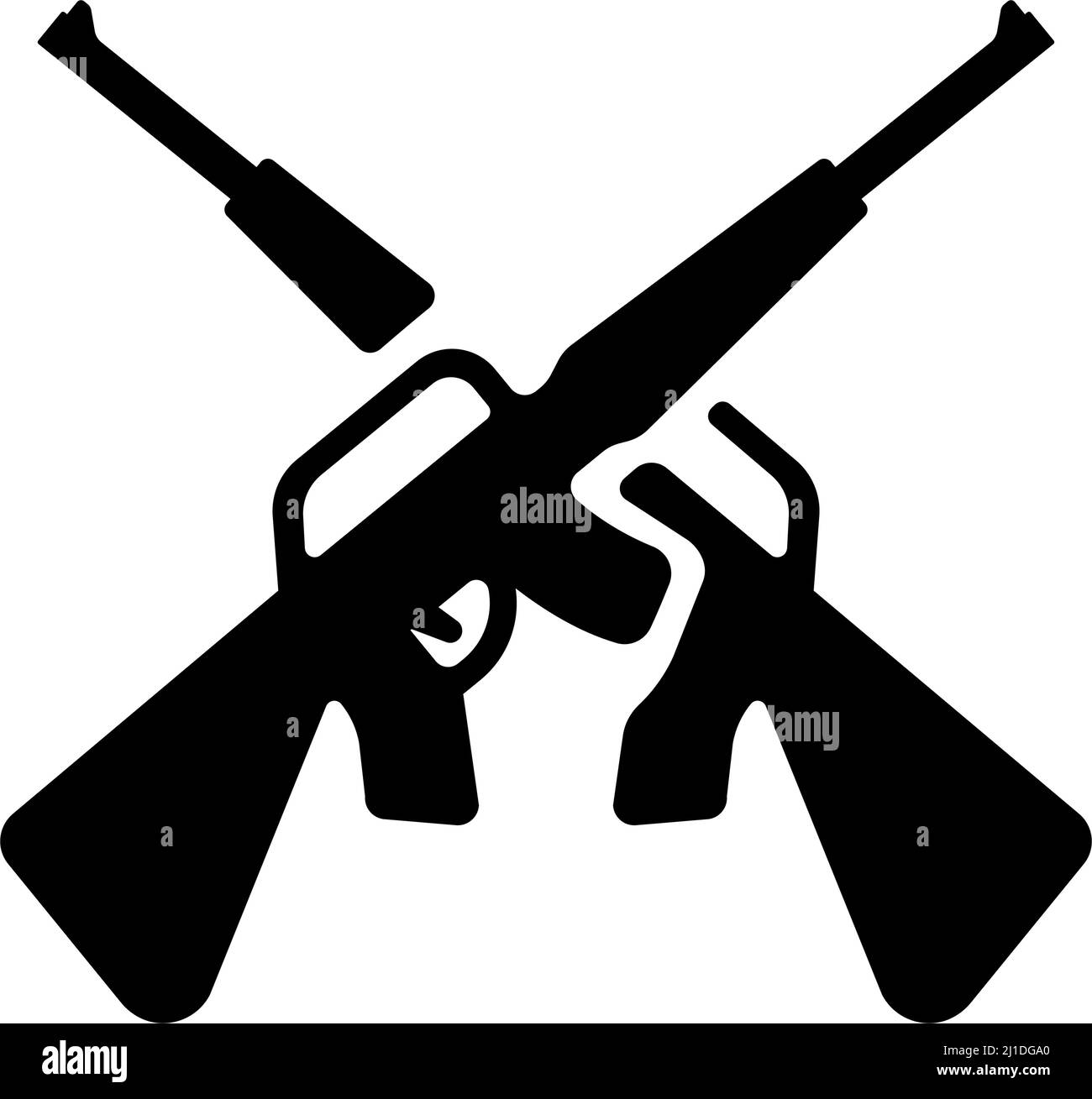 Illustration de l'icône vectorielle des fusils croisés ( guerre , fusils ) Illustration de Vecteur