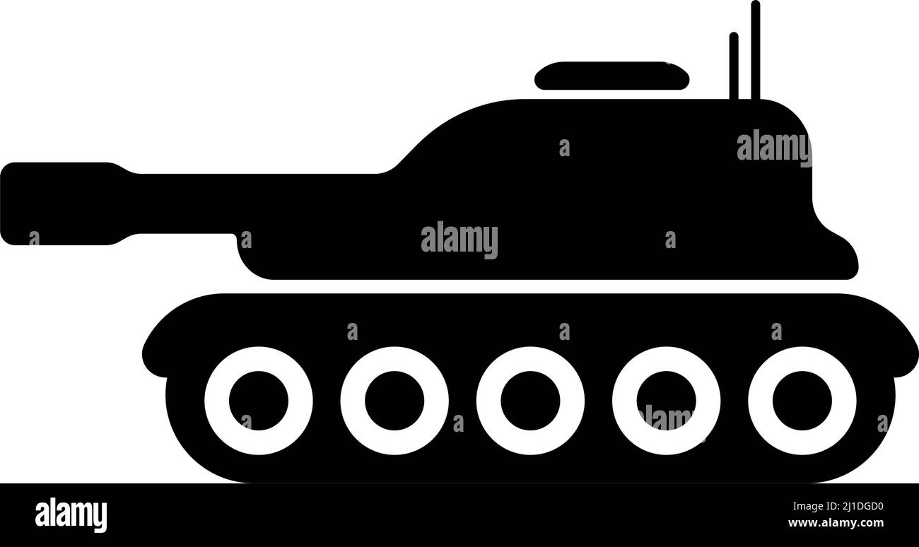 Illustration de l'icône de vecteur de réservoir de guerre Illustration de Vecteur