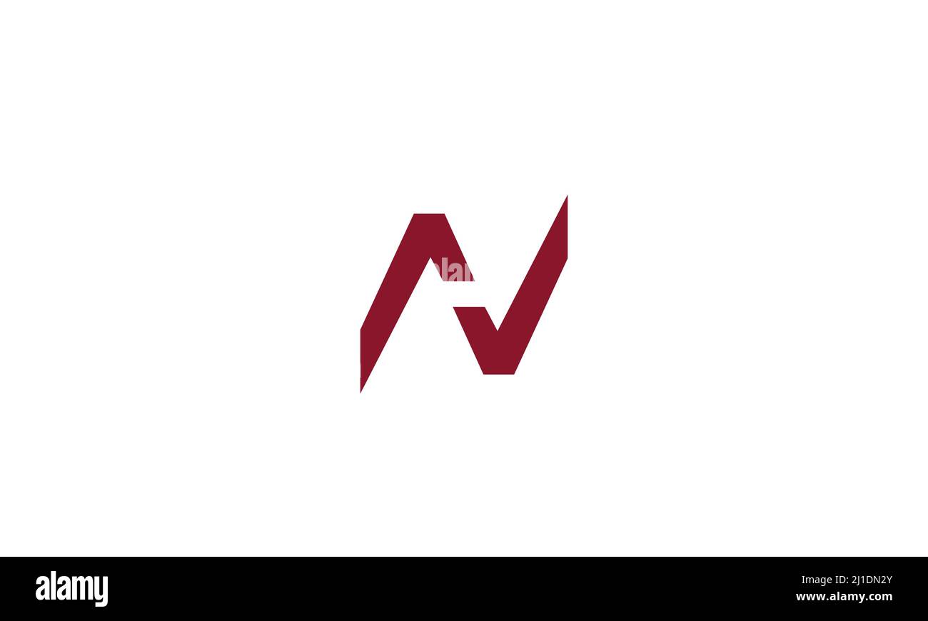 Lettres de l'alphabet initiales Monogram logo NV, VN, N et V. Illustration de Vecteur
