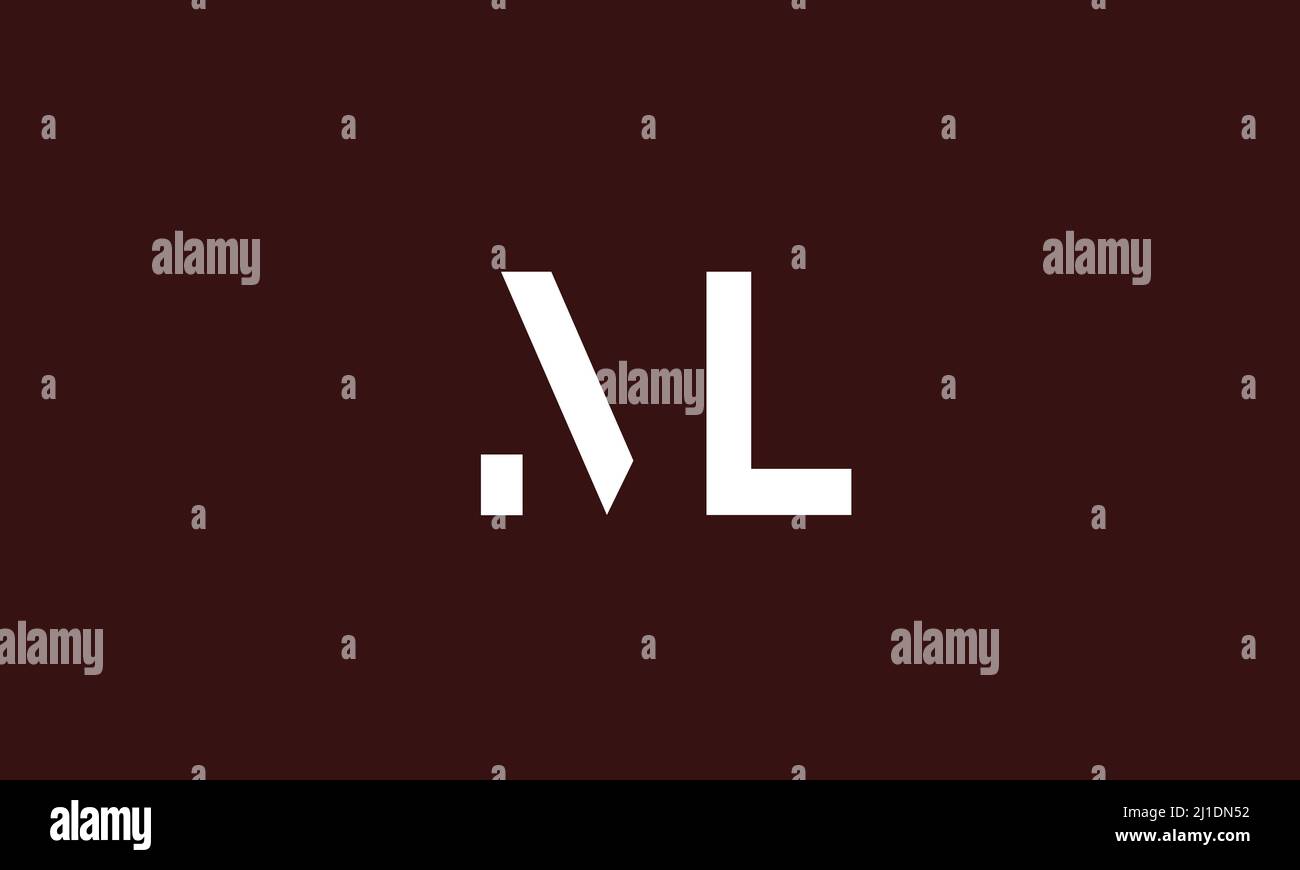 Lettres de l'alphabet initiales Monogram logo ML, LM, M et L. Illustration de Vecteur