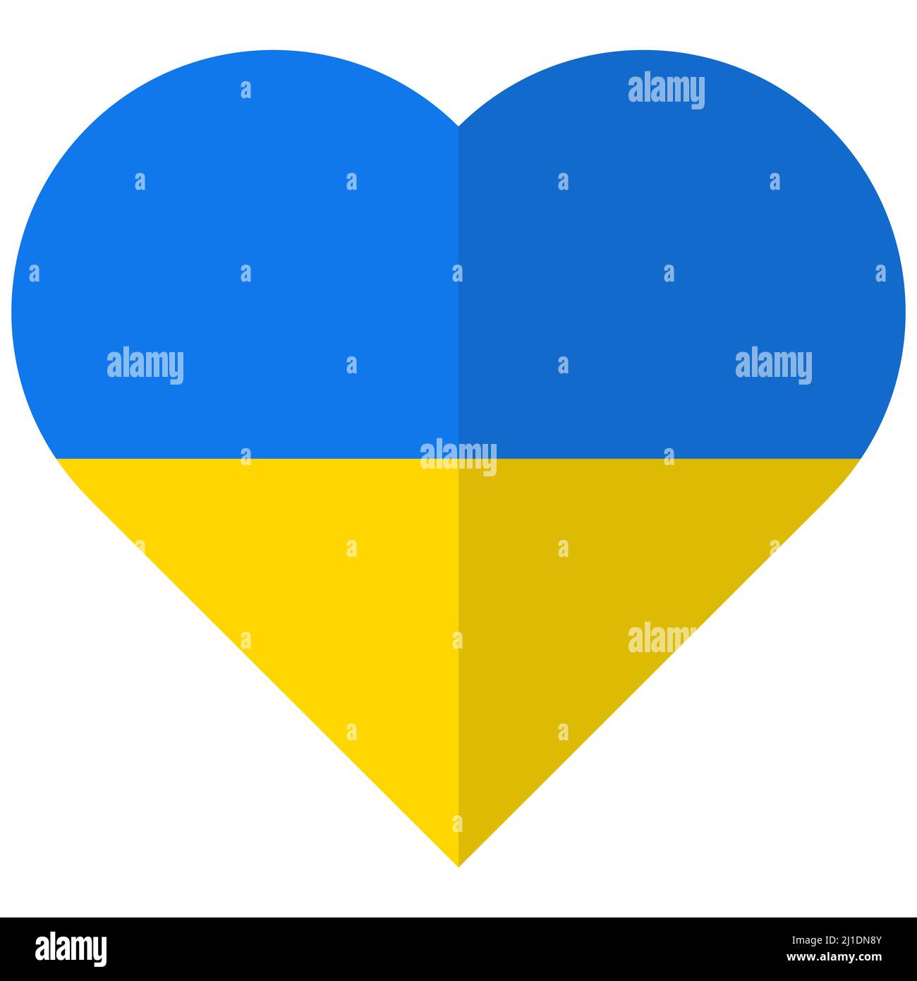 Arrêter la guerre un amour les couleurs du drapeau de l'ukraine Banque D'Images