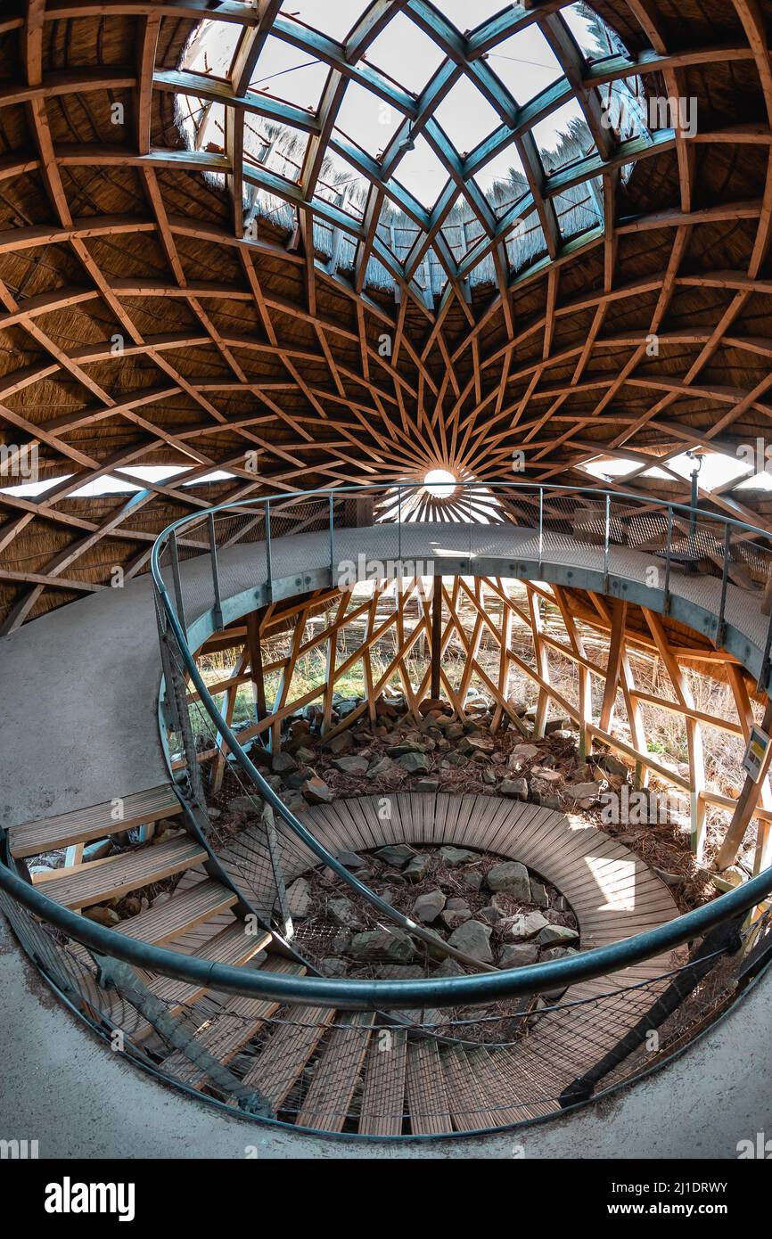 TIJ Haringvliet est un observatoire d'oiseaux à Stellendam Banque D'Images