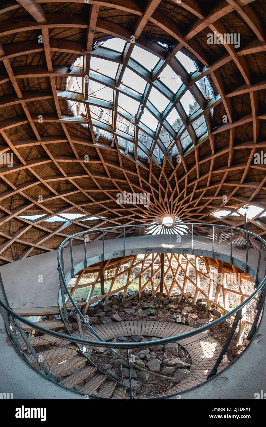 TIJ Haringvliet est un observatoire d'oiseaux à Stellendam Banque D'Images