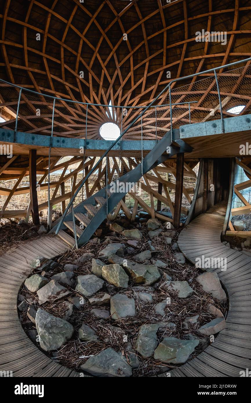 TIJ Haringvliet est un observatoire d'oiseaux à Stellendam Banque D'Images