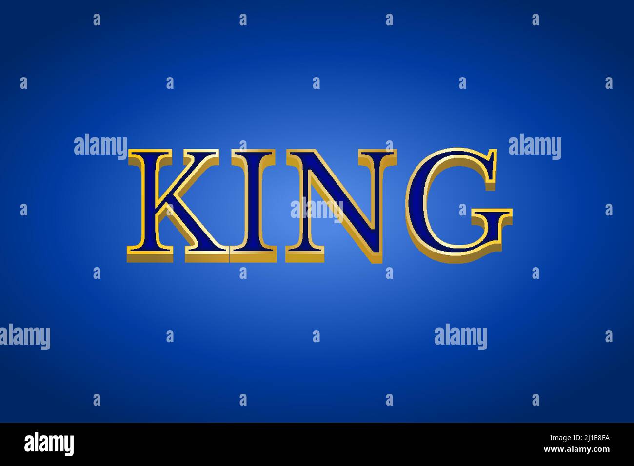 Effets de texte modifiables King , mots et police peuvent être modifiés Illustration de Vecteur