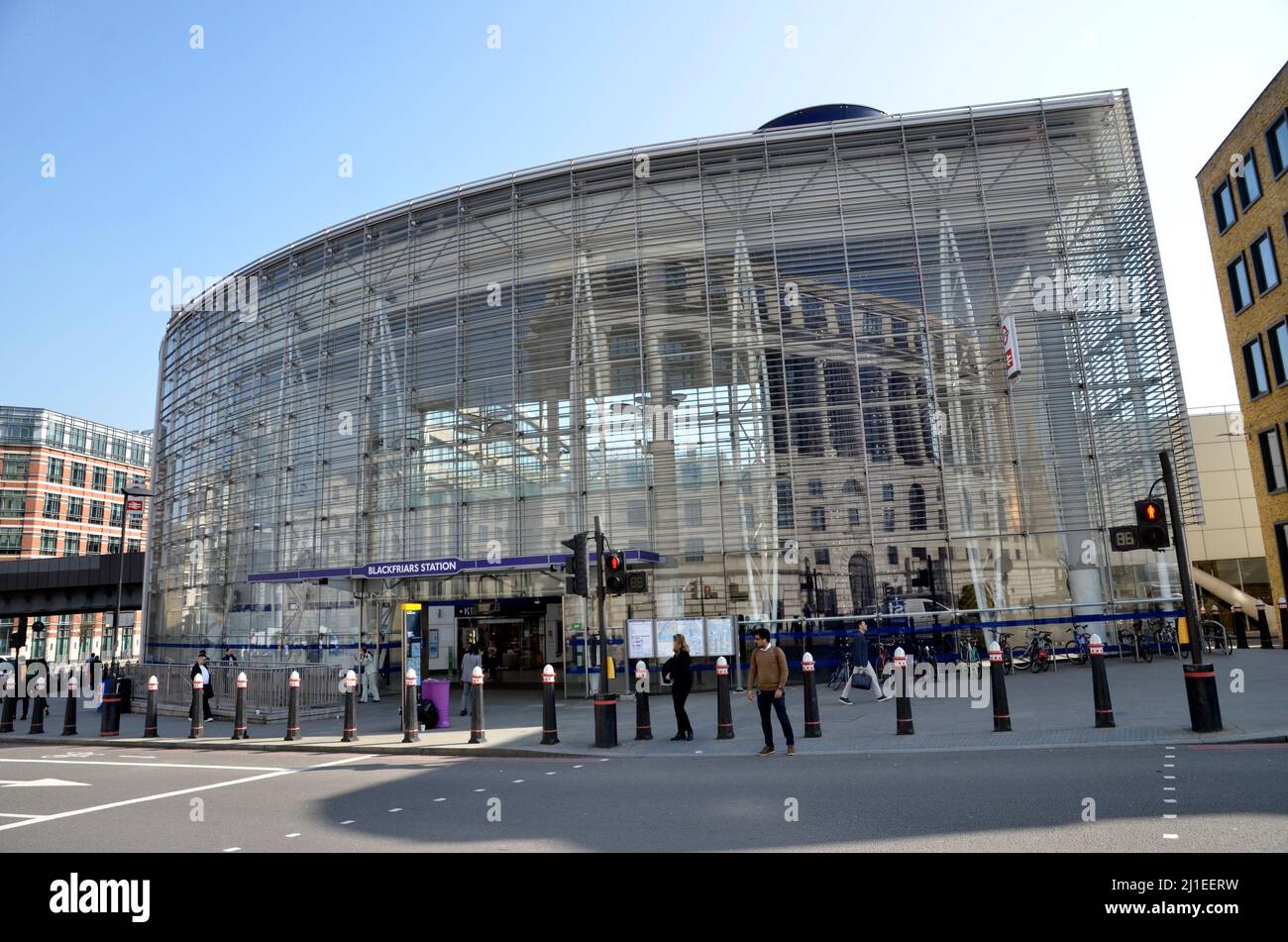 La gare de Blackfriars à Londres Banque D'Images