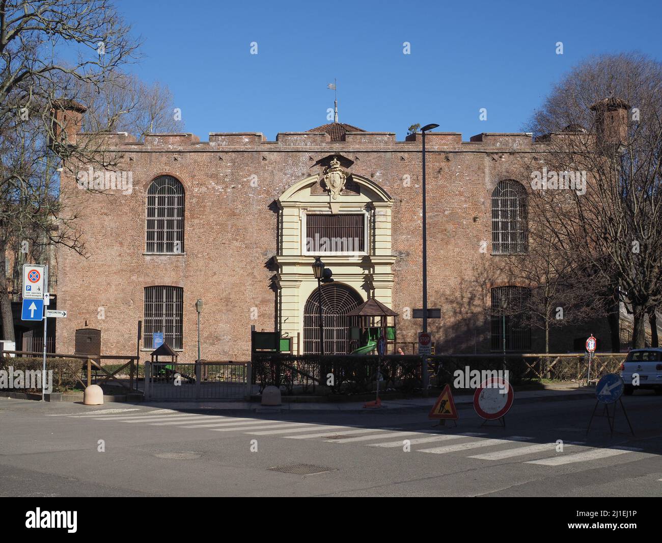 La Cittadella ancienne caserne militaire maintenant Museo Nazionale di Artiglieria (traduction Musée national de l'Artillerie) à Turin, Italie Banque D'Images