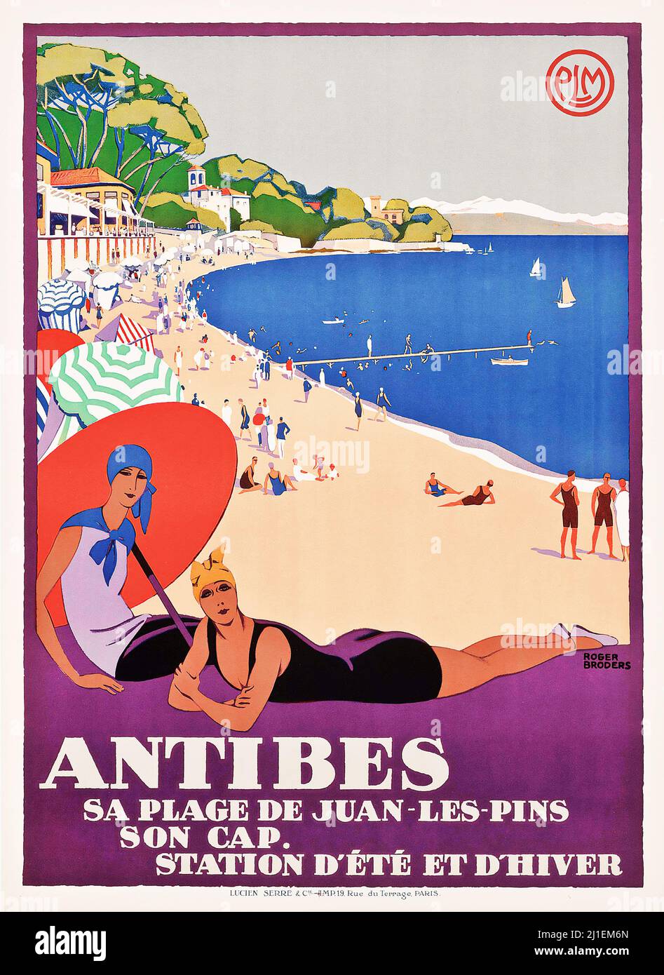 Antibes vintage affiche Banque de photographies et d'images à haute  résolution - Alamy