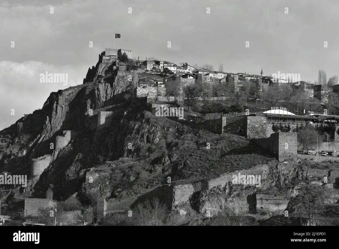Ulus - la vieille partie d'Ankara avec vue sur le château Banque D'Images