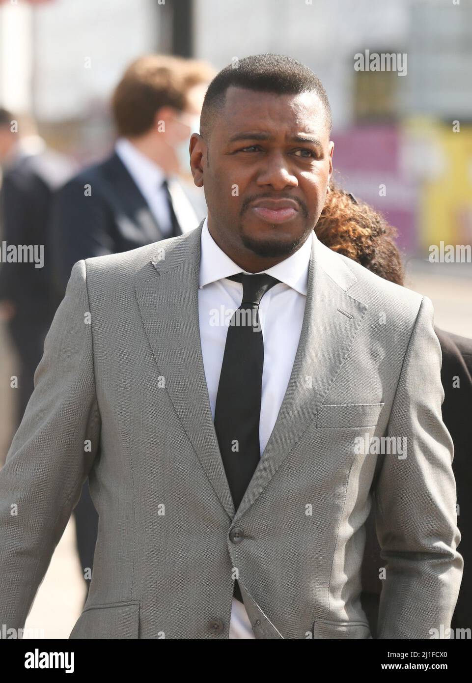 Nick Kenton, neveu de Mark Woolcock, à l'hôtel de ville de Barking, dans l'est de Londres, où se déroule l'enquête sur la mort d'un travailleur de première ligne du NHS. Woolcock, 59 ans, de Stratford, est décédé le 20 2020 avril à l'hôpital universitaire Newham de l'est de Londres, où il avait travaillé pendant plus de 17 ans pour s'occuper des patients libérés et les déplacer dans leur foyer ou leur foyer de soins dans une ambulance. Date de la photo : vendredi 25 mars 2022. Banque D'Images