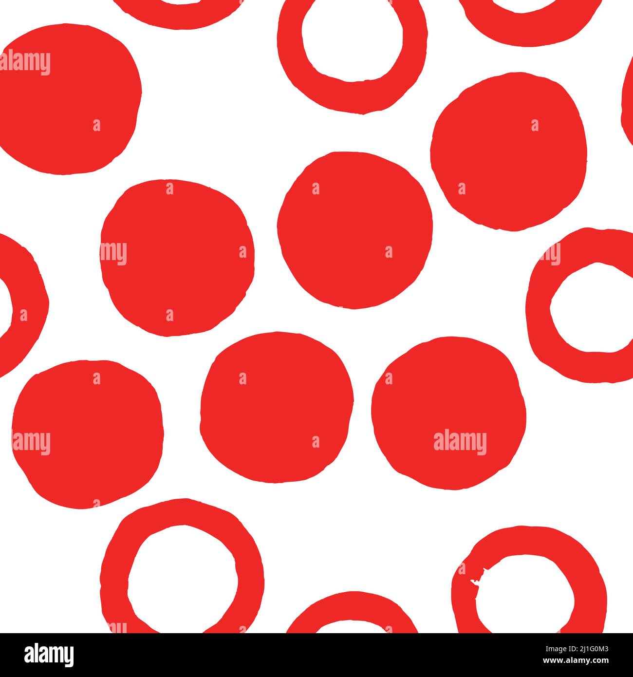 Motif transparent en cercles peints en rouge. Illustration de Vecteur