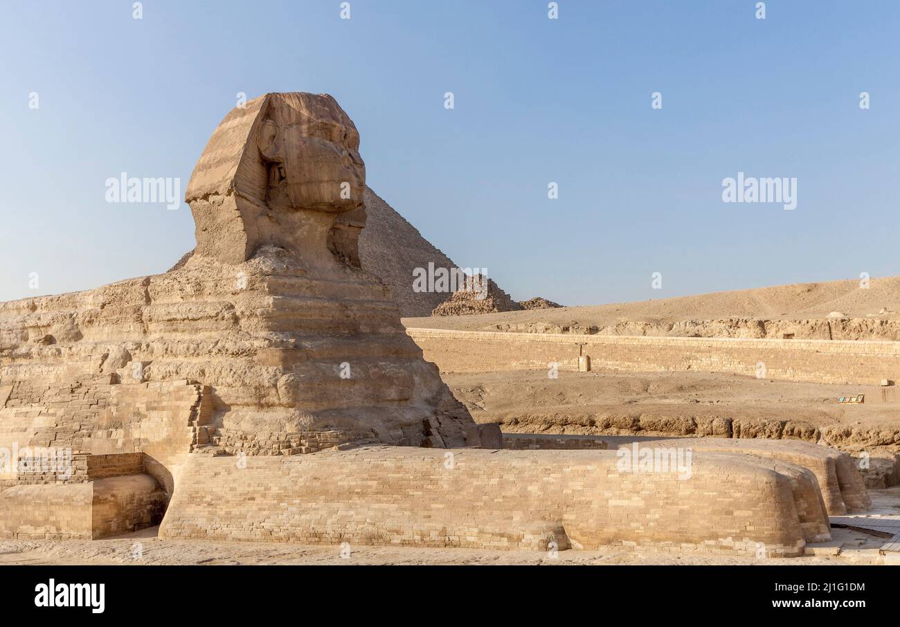 Grand Sphinx de Giza, le Caire Banque D'Images
